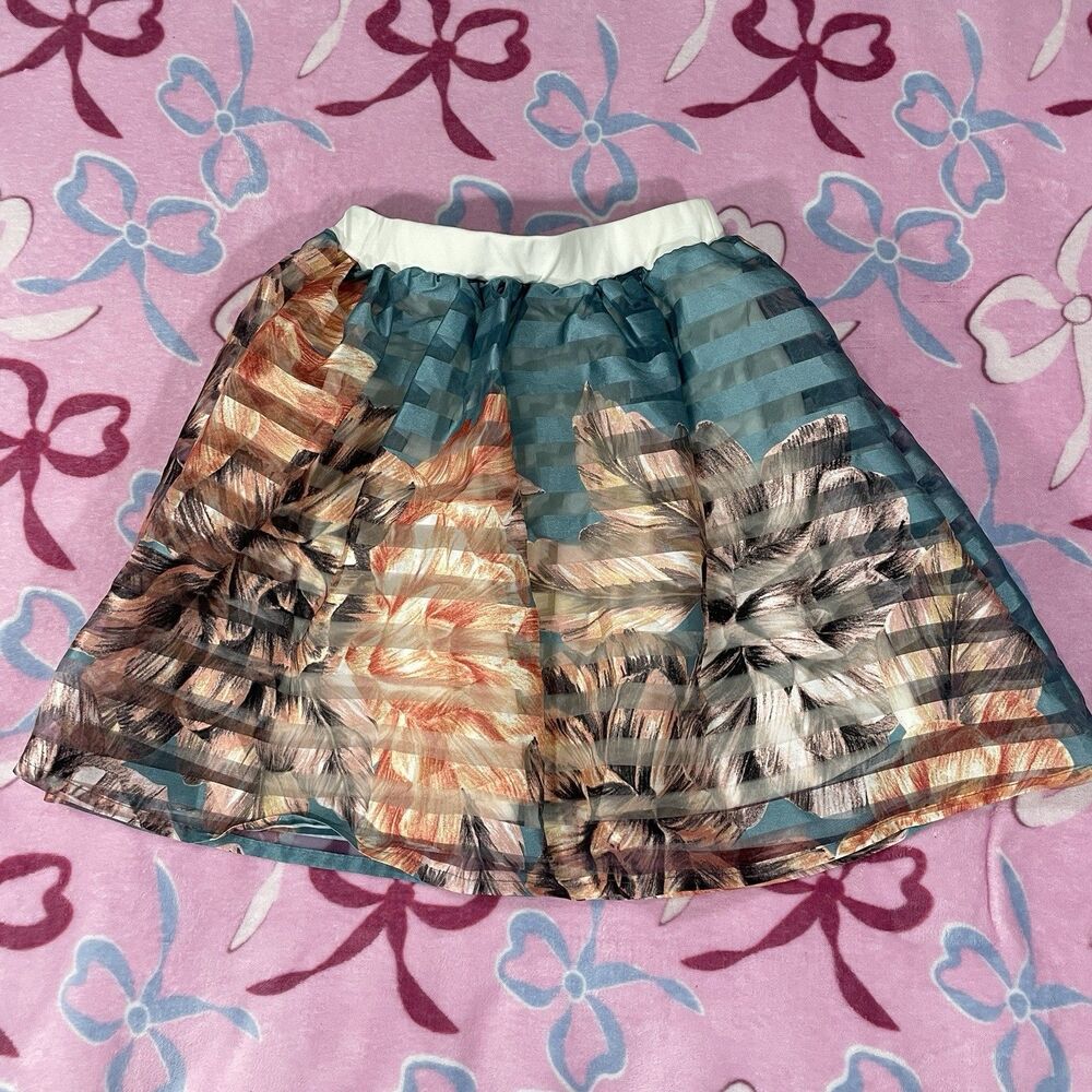 Rue 21 Floral Vacay Multicolor Colorful Mini Skirt Size Small Juniors